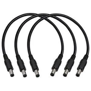 5.5mm x 2.1mm 12V DC Power Cable 3-Pack,DC5521 Male to Male Extension Cable 18AWG for CCTV Surveillance Camera,LED Strip Light Dimmer,Solar Panels,Router,1FT 5.5mm x 2.1mm 12V DC Power Cable 3-Pack,DC5521 Male to Male Extension Cable 18AWG for CCTV Surveillance Camera,LED Strip Light Dimmer,Solar Panels,Router,1FT