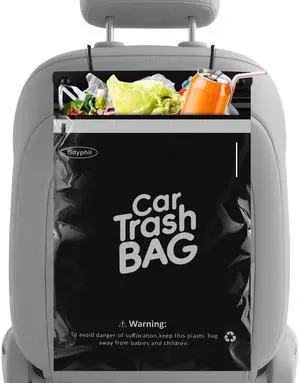 50 Bags Hanging Car Trash Bags Disposable, 2 Gallon Car Garbage Bags. Black 50 Bags Hanging Car Trash Bags Disposable, 2 Gallon Car Garbage Bags. Black