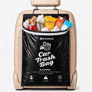 50PCS 1 Pack Car Trash Bags, 2.5 Gal Disposable Garbage Bags for Car, SUV, Truck and RV, Leak-Resistant Odor-Control Bags, Stick-On or Headrest Mount, Alternative to Car Trash Can, Black 50PCS 1 Pack Car Trash Bags, 2.5 Gal Disposable Garbage Bags for Car, SUV, Truck and RV, Leak-Resistant Odor-Control Bags, Stick-On or Headrest Mount, Alternative to Car Trash Can, Black