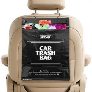 50PCS Disposable Car Trash Bags Hanging, 2 Gallon Leakproof Bags Black 50PCS Disposable Car Trash Bags Hanging, 2 Gallon Leakproof Bags Black