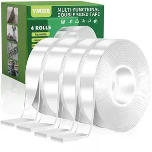 4 Rolls Double Sided Tape Heavy Duty, Nano Tape Double Sided Mounting Tape 4 Rolls Double Sided Tape Heavy Duty, Nano Tape Double Sided Mounting Tape
