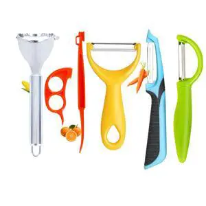Multi-Functional Kitchen Peeler Set: Potato, Carrot, Apple Peelers + Corn Remover, Orange Peeler Tool, Y Peeler for Veggie & Fruit (Color-2) Multi-Functional Kitchen Peeler Set: Potato, Carrot, Apple Peelers + Corn Remover, Orange Peeler Tool, Y Peeler for Veggie & Fruit (Color-2)