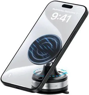Vacuum Magnetic Car Phone Holder/Mount/Stand with Ultra Strong Suction Cup, 360°Rotating Gym/Shower Cellphone Holder Fit for MagSafe iPhone 12/13/14/15/16 Pro Max & All Smartphones Vacuum Magnetic Car Phone Holder/Mount/Stand with Ultra Strong Suction Cup, 360°Rotating Gym/Shower Cellphone Holder Fit for MagSafe iPhone 12/13/14/15/16 Pro Max & All Smartphones