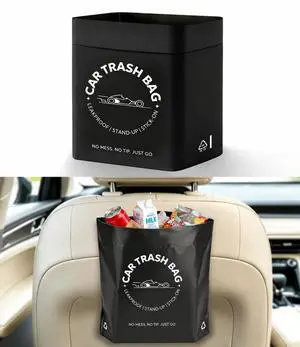 Disposable Car Trash Bags, Stand-Up & Stick-On Car Trash Can Alternative Disposable Car Trash Bags, Stand-Up & Stick-On Car Trash Can Alternative