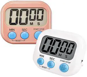 2-Pack Digital Kitchen Timer for Cooking, Multi-Function Electronic Timer, Big Digits Loud Alarm Strong Magnetic Backing, Classroom Timers for Teachers 2-Piece 2-Pack Digital Kitchen Timer for Cooking, Multi-Function Electronic Timer, Big Digits Loud Alarm Strong Magnetic Backing, Classroom Timers for Teachers 2-Piece
