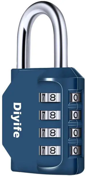 Combination Lock, 4 Digit Outdoor Waterproof Padlock for Lockers Combination Lock, 4 Digit Outdoor Waterproof Padlock for Lockers