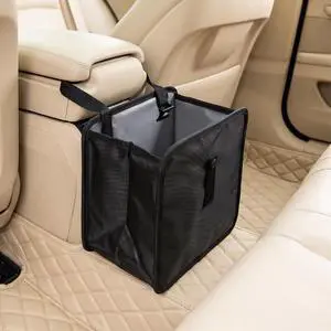 Car Trash Can, Foldable Hanging Car Trash Bag, 2 Gallon Leakproof Waterproof Auto Garbage Bag with Liner, Collapsible Car Interior Accessories Essentials for SUV Truck RV, Black Car Trash Can, Foldable Hanging Car Trash Bag, 2 Gallon Leakproof Waterproof Auto Garbage Bag with Liner, Collapsible Car Interior Accessories Essentials for SUV Truck RV, Black