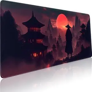 Moonlight Japanese Samurai Anime Mouse Pad Gaming Mousepad Non-Slip Rubber Base Keyboard Pad Desk Mat for Home Office, 31.5 x 11.8 in Moonlight Japanese Samurai Anime Mouse Pad Gaming Mousepad Non-Slip Rubber Base Keyboard Pad Desk Mat for Home Office, 31.5 x 11.8 in