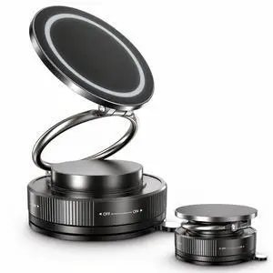 Car Mount, Magnetic Phone Holder with 360° Adjustable Arm & Twist-Lock Vacuum Suction, Strong Magnetic Phone Mount for Dashboard, Windshield, Mirror, Gym, Compatible with iPhone & Android Car Mount, Magnetic Phone Holder with 360° Adjustable Arm & Twist-Lock Vacuum Suction, Strong Magnetic Phone Mount for Dashboard, Windshield, Mirror, Gym, Compatible with iPhone & Android