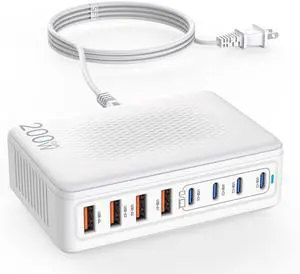 USB C Charger Block,200W GaN 8 Port USB C Charging Station USB Hub Block Cube Type C & USB A Wall Charger Power Adapter for Multiple Devices Apple iPhone 16/15/14,Steam Deck,MacBook Pro/Air,iPad Pro USB C Charger Block,200W GaN 8 Port USB C Charging Station USB Hub Block Cube Type C & USB A Wall Charger Power Adapter for Multiple Devices Apple iPhone 16/15/14,Steam Deck,MacBook Pro/Air,iPad Pro