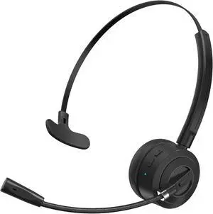 Bluetooth Headset with Microphone, Single-Ear On-Ear Headphones, Lightweight & Comfortable, Clear Call Noise Reduction, Multipoint Connection for Truck Drivers, Office & Call Center Bluetooth Headset with Microphone, Single-Ear On-Ear Headphones, Lightweight & Comfortable, Clear Call Noise Reduction, Multipoint Connection for Truck Drivers, Office & Call Center