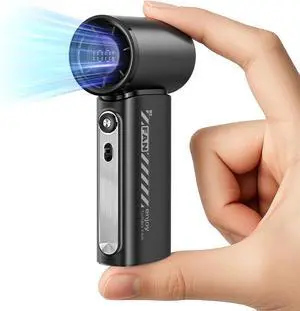 19000 RPM High Speed Portable Handheld Fan,100 Speeds Mini Turbo Fan, 3600mAh, 12H Max Cooling Time, Digital Display, 5" Height, Rechargeable Hand Fan for Outdoor Indoor Black 19000 RPM High Speed Portable Handheld Fan,100 Speeds Mini Turbo Fan, 3600mAh, 12H Max Cooling Time, Digital Display, 5" Height, Rechargeable Hand Fan for Outdoor Indoor Black