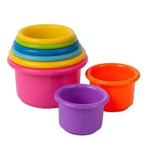 Stack & Count Stacking Cups - Colorful Baby Stacking Water Toys Set - Stackable Stack & Count Stacking Cups - Colorful Baby Stacking Water Toys Set - Stackable