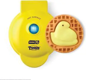& PEEPS Chick Mini Waffle Maker, Nonstick Cooking Surface, Yellow | Easter & PEEPS Chick Mini Waffle Maker, Nonstick Cooking Surface, Yellow | Easter