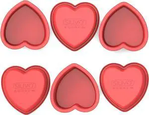 4 inch Heart Cake Pans, 6 Pack Nonstick Mini Heart Shaped Cake Pans | Heart 4 inch Heart Cake Pans, 6 Pack Nonstick Mini Heart Shaped Cake Pans | Heart