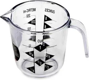 Select Plastic Measuring Cup, 1 Cup Capacity, Clear Select Plastic Measuring Cup, 1 Cup Capacity, Clear