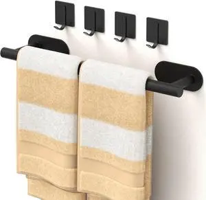 5 Pack Towel Holder, Towel Racks for Bathroom Self Adhesive, 16" Towel Bar with 5 Pack Towel Holder, Towel Racks for Bathroom Self Adhesive, 16" Towel Bar with