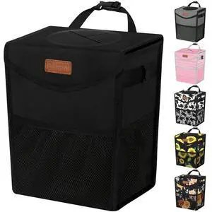 Car Trash Can with Lid Leakproof Car Garbage Bag Vehicle Trash Bin | Hanging Car Trash Can with Lid Leakproof Car Garbage Bag Vehicle Trash Bin | Hanging