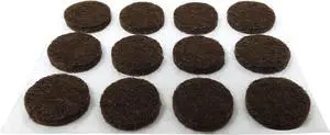 Hardware 9958 1/2-Inch Self-Adhesive Felt Furniture Pads, 24-Pack, Brown Hardware 9958 1/2-Inch Self-Adhesive Felt Furniture Pads, 24-Pack, Brown