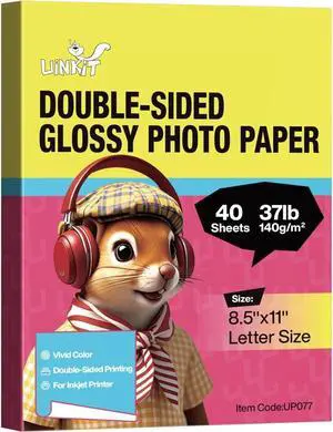 Photo Paper Glossy Double Sided 8.5x11 Inkjet 37lb 140gsm Dye ink Thin Photo Photo Paper Glossy Double Sided 8.5x11 Inkjet 37lb 140gsm Dye ink Thin Photo
