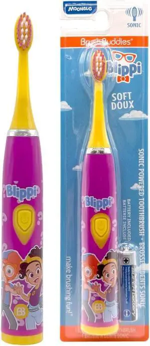 Electric Toothbrush for Kids, Battery Powered Sonic Toothbrush, Soft Electric Toothbrush for Kids, Battery Powered Sonic Toothbrush, Soft