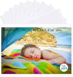 4x6 Magnetic Picture Frames for Refrigerator Photo Display, White | 10 Pack 4x6 Magnetic Picture Frames for Refrigerator Photo Display, White | 10 Pack