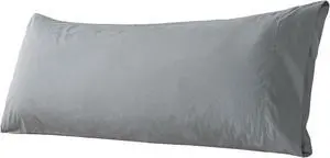 Body Pillow Cover Cotton, Envelope Closure, Grey, 20x54 | Breathable & Body Pillow Cover Cotton, Envelope Closure, Grey, 20x54 | Breathable &