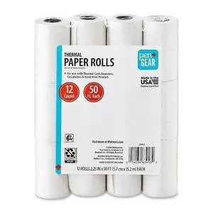 Free Thermal Paper Rolls 2 1/4" x 50' for Point of Sale Receipts, 12-Pack Free Thermal Paper Rolls 2 1/4" x 50' for Point of Sale Receipts, 12-Pack