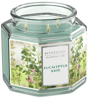 Large 3-Wick Jar Candle with Eucalyptus Sage Scent 14.5 oz Home Fragrance Large 3-Wick Jar Candle with Eucalyptus Sage Scent 14.5 oz Home Fragrance