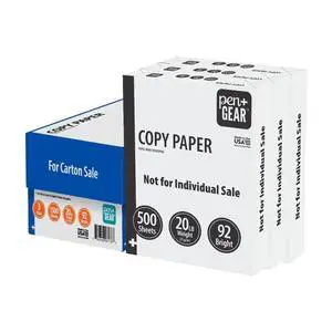 White Copy Paper 8.5 x 11 20 lb 92 Bright 1500 Sheets 3 Ream Case White Copy Paper 8.5 x 11 20 lb 92 Bright 1500 Sheets 3 Ream Case