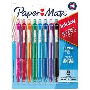InkJoy Retractable Ballpoint Pen, 1.0 mm Tip, Assorted Colors, 8-Pack InkJoy Retractable Ballpoint Pen, 1.0 mm Tip, Assorted Colors, 8-Pack