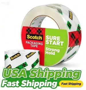 Clear SureStart Packing Shipping Tape 1.88"×54.6yd 3Inch Core Quiet UnTear Sealing Packaging Tape 1 Roll Clear SureStart Packing Shipping Tape 1.88"×54.6yd 3Inch Core Quiet UnTear Sealing Packaging Tape 1 Roll