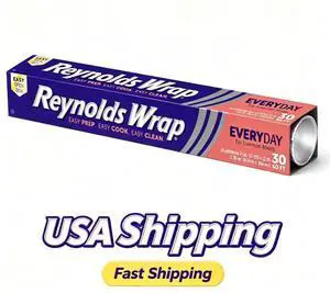 Reynolds Wrap Everyday Strength Aluminum Foil Roll, 12 Inch Wide, 30sq ft | 12 Inch Kitchen Foil Roll, Grill And Freezer Safe, Ideal For Foil Packets, Grilling, Home Cooking, 10 yds x 12 in Reynolds Wrap Everyday Strength Aluminum Foil Roll, 12 Inch Wide, 30sq ft | 12 Inch Kitchen Foil Roll, Grill And Freezer Safe, Ideal For Foil Packets, Grilling, Home Cooking, 10 yds x 12 in