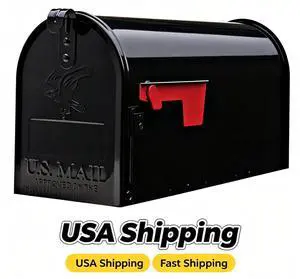 Architectural Mailboxes Elite Galvanized Steel, Medium, Post-Mount Mailbox in Black Architectural Mailboxes Elite Galvanized Steel, Medium, Post-Mount Mailbox in Black