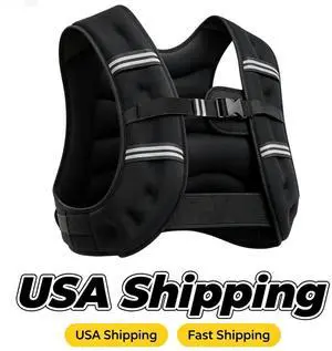 Weighted Vest, 8lb/12lb/16lb/20lb/25lb/30lb Weight Vest with Two Adjustment Straps for Men Women, Weight Vests with Reflective Stripe for Strength Training, Running, Jogging, Walking Weighted Vest, 8lb/12lb/16lb/20lb/25lb/30lb Weight Vest with Two Adjustment Straps for Men Women, Weight Vests with Reflective Stripe for Strength Training, Running, Jogging, Walking