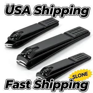 3 Pcs Black Matte Stainless Steel Nail Clipper Set Fingernail Toenail Ingrown Thick Nails Cutter Manicure Tools for Men Women 3 Pcs Black Matte Stainless Steel Nail Clipper Set Fingernail Toenail Ingrown Thick Nails Cutter Manicure Tools for Men Women