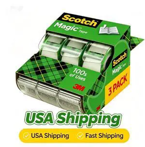 3 Rolls Invisible Matte Tape with Dispenser 3/4" x 300" Clear Writeable Office Tape PhotoSafe Paper Mending Tape for School Home Supplies 3 Rolls Invisible Matte Tape with Dispenser 3/4" x 300" Clear Writeable Office Tape PhotoSafe Paper Mending Tape for School Home Supplies