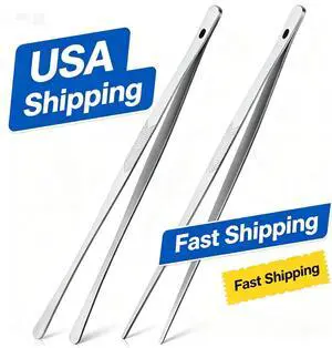 2 Pcs 12 Inch Stainless Steel Kitchen Tongs Tweezers Serrated Tip PrecisionGrip Food Tongs for BBQ Grill Pasta Salad Cooking Serving 2 Pcs 12 Inch Stainless Steel Kitchen Tongs Tweezers Serrated Tip PrecisionGrip Food Tongs for BBQ Grill Pasta Salad Cooking Serving