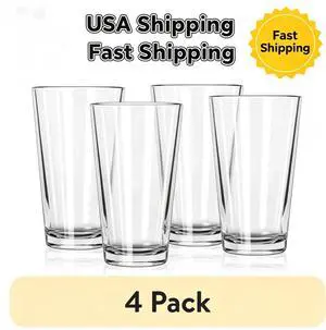 4 Pack 16 Oz Clear Pint Glass Cups LeadFree Transparent Drinking Glassware for Beer Water Milk Juice Home Bar Party 4 Pack 16 Oz Clear Pint Glass Cups LeadFree Transparent Drinking Glassware for Beer Water Milk Juice Home Bar Party