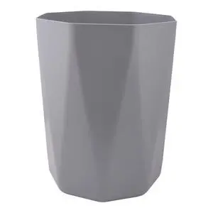 5 Gallon OpenTop Plastic Wastebasket Gray Geometric Matte Finish Polypropylene Garbage Bin Lightweight Trash Can for Bathroom Bedroom Office 5 Gallon OpenTop Plastic Wastebasket Gray Geometric Matte Finish Polypropylene Garbage Bin Lightweight Trash Can for Bathroom Bedroom Office