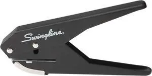 Swingline 1Hole Handheld Paper Puncher 20Sheet Capacity LowForce PlierStyle Single Hole Punch 1/4 Inch Hole Metal Hole Puncher with Chip Storage Compartment Black Silver Office Supply Swingline 1Hole Handheld Paper Puncher 20Sheet Capacity LowForce PlierStyle Single Hole Punch 1/4 Inch Hole Metal Hole Puncher with Chip Storage Compartment Black Silver Office Supply