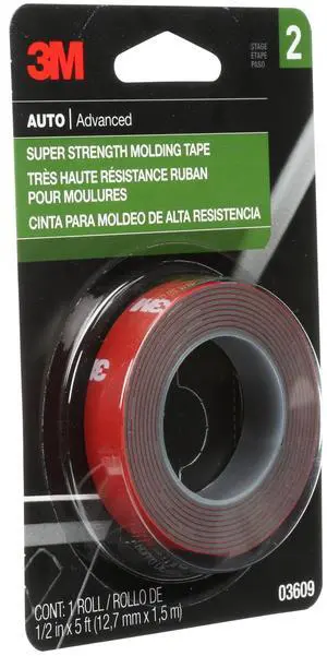 1/2" x 5Ft SuperStrength Automotive DoubleSided Molding Tape, Permanent HeavyDuty VHB Foam Adhesive Tape,40°F250°F Weather UV Resistant for Car Trim Emblem Side Molding Bonding, 1 Roll 1/2" x 5Ft SuperStrength Automotive DoubleSided Molding Tape, Permanent HeavyDuty VHB Foam Adhesive Tape,40°F250°F Weather UV Resistant for Car Trim Emblem Side Molding Bonding, 1 Roll