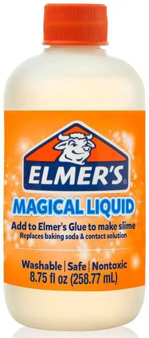 Elmer's Magical Liquid Slime Activator Solution, 8.75 oz, NonToxic Washable AllinOne Slime Making Liquid for Elmers Glue Elmer's Magical Liquid Slime Activator Solution, 8.75 oz, NonToxic Washable AllinOne Slime Making Liquid for Elmers Glue