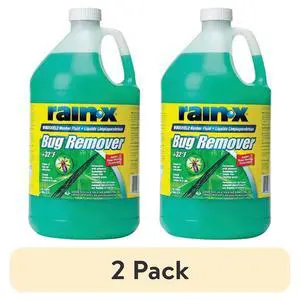 (2Pack) RainX Bug Remover Windshield Washer Fluid, 1 Gallon Each, StreakFree WaterBeading Windshield Cleaner for Cars, Trucks & SUVs (2Pack) RainX Bug Remover Windshield Washer Fluid, 1 Gallon Each, StreakFree WaterBeading Windshield Cleaner for Cars, Trucks & SUVs