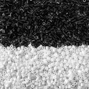 AUGSUN 1500Pack Black & White 5mm Fuse Beads, Melty Ironon Craft Beads (750 Black + 750 White), DIY HandArt Supplementary Supplies AUGSUN 1500Pack Black & White 5mm Fuse Beads, Melty Ironon Craft Beads (750 Black + 750 White), DIY HandArt Supplementary Supplies
