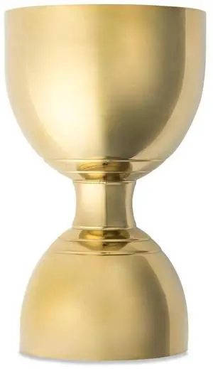 Thyme & Table 1 fl oz & 2 fl oz Gold Stainless Steel Double-Sided Jigger Thyme & Table 1 fl oz & 2 fl oz Gold Stainless Steel Double-Sided Jigger