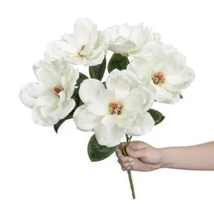 19-inch Artificial Silk White Magnolia Bush, for Indoor Use, by Mainstays 19-inch Artificial Silk White Magnolia Bush, for Indoor Use, by Mainstays