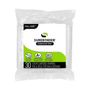 Surebonder All Purpose Clear 4-inch Full Size Hot Glue Sticks - 30 Pack Surebonder All Purpose Clear 4-inch Full Size Hot Glue Sticks - 30 Pack
