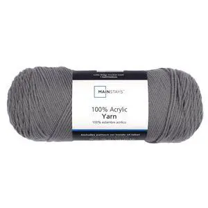 Mainstays Medium Acrylic Grey Yarn, 14 Oz 798 Yards Mainstays Medium Acrylic Grey Yarn, 14 Oz 798 Yards