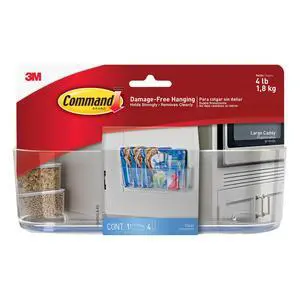 Command Caddy, Clear, Large, Under Sink Organizer, 1 Wall Caddy Command Caddy, Clear, Large, Under Sink Organizer, 1 Wall Caddy